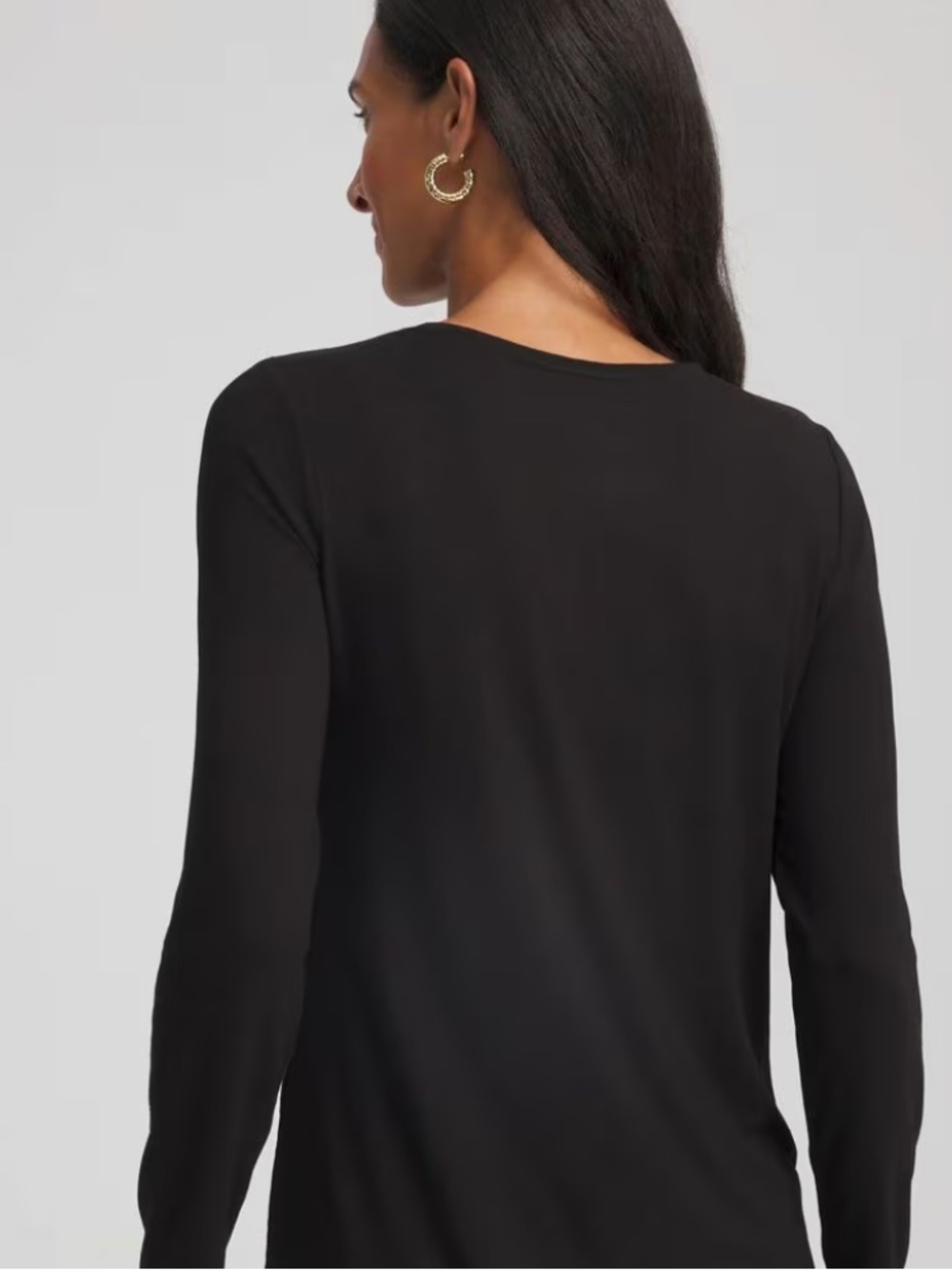 Chico’s black long sleeve tee - size 1